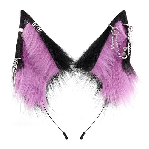 WanwanHut Faux Fur Cat Ears Hairband Soft Plush Animal Ear Headband for Cosplay, Halloween, Party & Daily Wear - Image 1