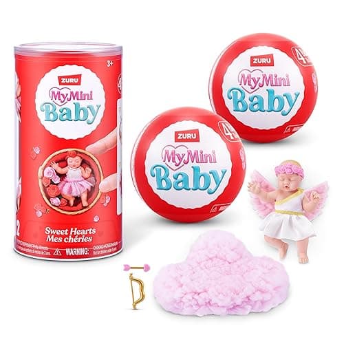 MY MINI Baby Sweet Hearts 2 Pack by ZURU – Collectible Mystery Capsule Baby Doll with Accessories & Playset, Realistic Miniature Toy for Girls Ages 3+ - Image 1