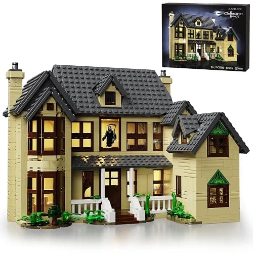 Horror House Building Block Set, Scary Movie Haunted House Model Compatible with Lego Horror House Building Toy, Halloween Decoration Gift for Man, Woman or Horror Film Fans 18+(1275Pcs) - Image 1