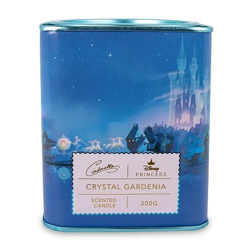 Disney Princess Home Collection Cinderella 11-Ounce Scented Tea Tin Candle with Crystal Gardenia Fragrance | 28-Hour Burn Time | Home Decor Housewarming Essentials, Cute Gifts and Collectibles - Image 1