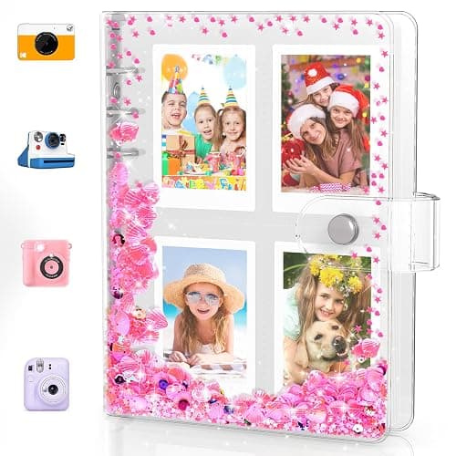Kids Photo Album for Instax Mini, Photo Album for Polaroid, Applicable to Fujifilm Instax Mini 11 12 40 Kodak Mini Photo, Gift for 4 5 6 7 8 9 10 11 12 Year Old Girls (200 Photos) - Image 1