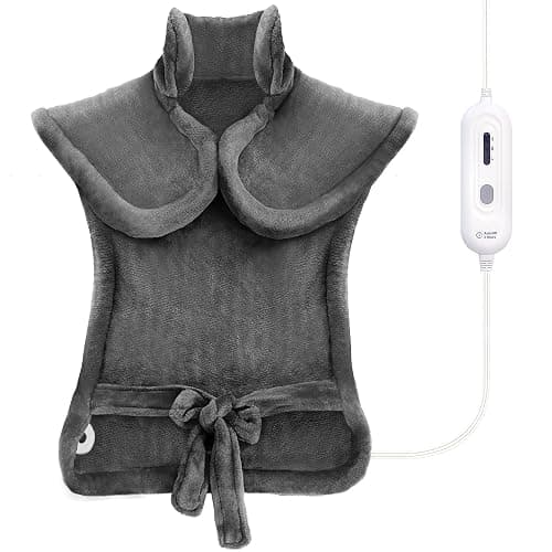 Tefici Heating Pad for Back Pain,Birthday Christmas Gifts for Mom Men,FSA Eligible Items Only List,24'' x33''Fast Heating, Electric Heat Pad, 2H Auto-Off,Neck and Shoulder Heat Pad,ETL Certified,Gray - Image 1