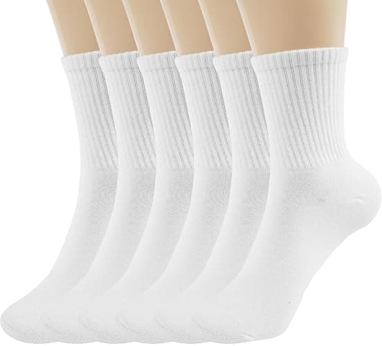 BomKinta Women Casual Calf Socks - Cute Cotton Crew Socks - Soft Above Ankle Sock 6 Pairs Size 5-10 - Image 1
