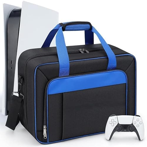 GDNasist Carrying Case for PS5, Travel Thickened Protective Bag Compatible with Playstation 5 Console, Headset, PS5 Controller, Game Discs, and Gaming Accessories - Image 1