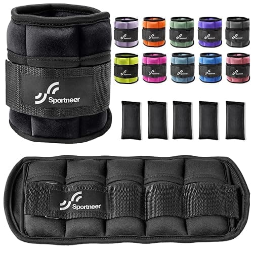 Sportneer Adjustable Ankle Weights Set - 1 Pair (2-10 lbs) Removable Sandbags for Women & Men, Comfortable Neoprene Leg Weights for Walking, Running, Pilates, Yoga, Home Workout & Physical Therapy - Image 1