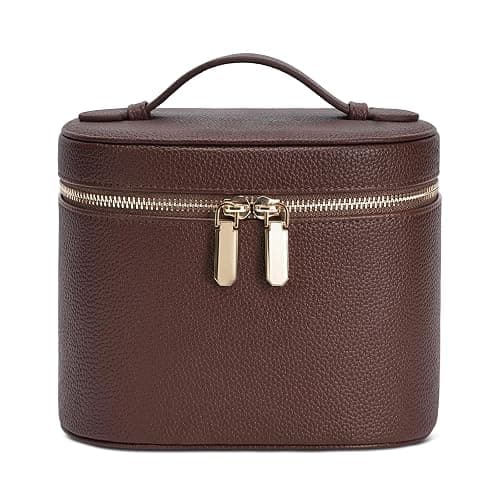 honitty Makeup Bag, Travel Make up Case with Compartments and Handle, Portable Cosmetic Organizer Bags,Toiletry Bag for Women - Image 1