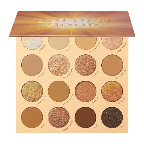 ColourPop Golden Hour Eyeshadow Palette - Sunset Tone Eye Makeup Palette with Duo-Chrome, Metallic, Matte Sparkle & Glitter Finishes - High-Pigment Eye Makeup with a Long-Wearing Formula (0.67 oz) - Golden Hour - Image 1