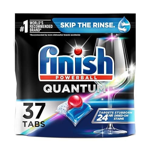 Finish - Quantum with Activblu technology - 37ct - Dishwasher Detergent - Powerball - Ultimate Clean and Shine - Dishwashing Tablets - Dish Tabs (Pack of 1) - Coffee - 37 Count (Pack of 1) - Image 1
