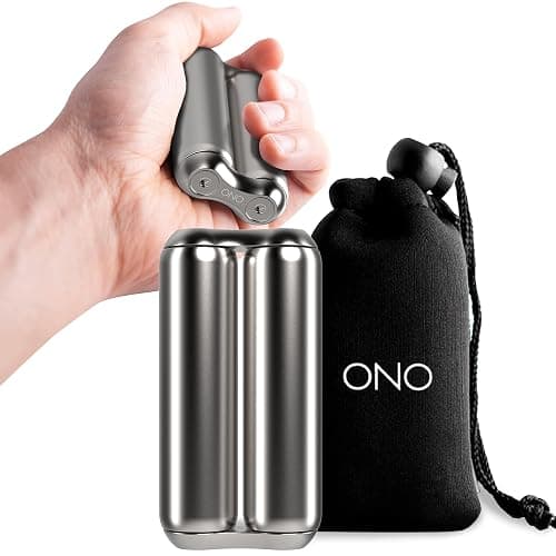 ONO Roller - Handheld Fidget Toy for Adults | Help Relieve Stress, Anxiety, Tension | Promotes Focus, Clarity | Compact, Portable Design (Natural, Full Size - Stainless Steel) - Image 1