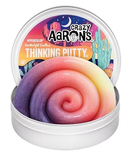 Crazy Aaron's Thinking Putty - Goodnight Cactus - Multi-Color Sensory Putty for Kids and Grown ups in a 4" Tin - Creative and Endless Fun, Stress Relief Therapy Toys, Never Dries Out - Made in USA - Image 1