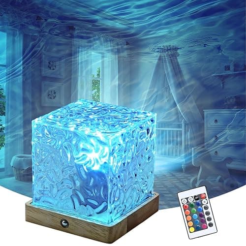 LETOUR Lampe Aurore Boréale,16 Couleurs 30 Modes Projecteur Aurore Boréale Lampe Decorative Projecteur Lumiere Ambiance Cube Lumineux Ambiance Chambre Cadeaux Pour Ados/Filles - Image 1