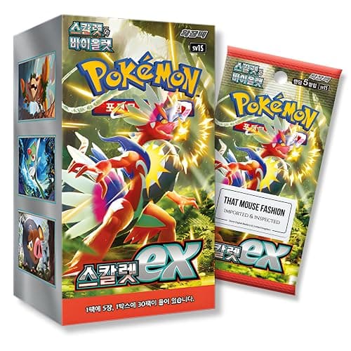 That Mouse Fashion Scarlet and Violet Base Set | Scarlet Ex Korean Booster Box | TCYM Authenticated | Korean Pokemon Cards Booster Box 30 Packs - Image 1