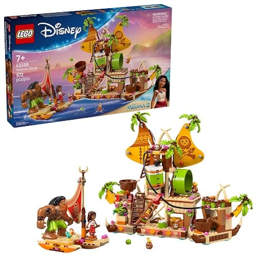LEGO Disney Moana 2 Kakamora Barge Kids Toy - Pretend Play Building Set for Boys and Girls, Ages 7+ - 9 Characters, Including Moana, Maui, Kotu, and HeiHei - Gift Idea for Birthdays - 43258 - Image 1