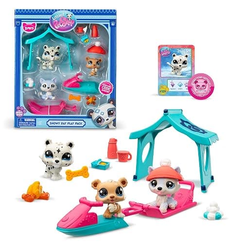 Littlest Pet Shop - Snowy Day Play Pack - LPS Gen 7, Authentic Mystery Figures, Surprise Collectible Kidult Toy, Girls, Boys, Kids, Tweens Ages 4+ - Image 1