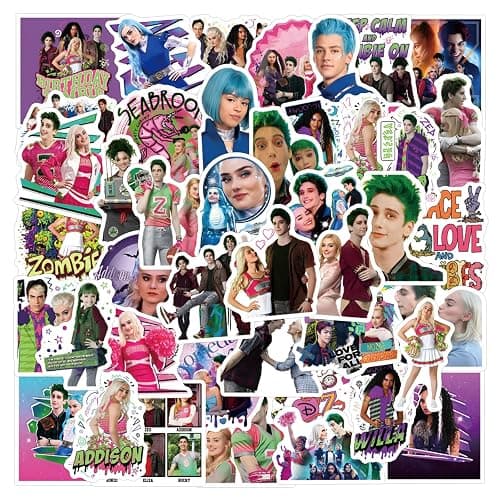 50pcs Zombies Stickers for Scrapbook Journal, Fun Cartoon Stickers for Teens Adult, Waterproof Vinyl Decals for Water Bottle Laptop Guitar Phone Computer Travel Case - Image 1