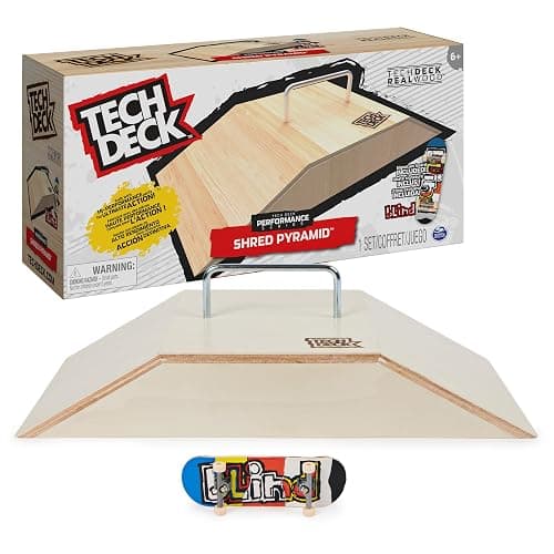 TECH DECK Performance Series, Shred Pyramid Set with Metal Rail and Exclusive Blind Fingerboard, Made with Real Wood, Kids Toy for Boys and Girls Ages 6 and up - Image 1