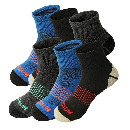 BIOAUM Men's Athletic Socks Size 10-13 - 6 Pairs Cotton Cushioned Quarter Socks for Running, Workout, Work - Image 1