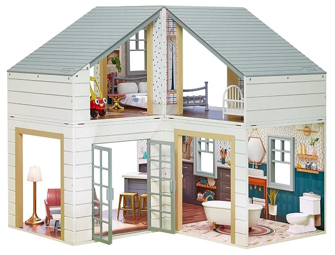 Little Tikes® Real Wood Stack ‘n Style™ Dollhouse with 14 Accessories and Many Combinations to Customize, Personalize, Dream, Design and Build and Play with Any 12-Inch Dolls - Image 1
