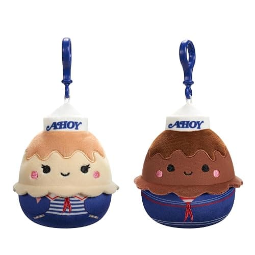 Squishmallows Original “Stranger Things” 3.5-Inch Chocolate Pudding + USS Butterscotch 2-Pack - Official Jazwares Plush (Clips) - Image 1