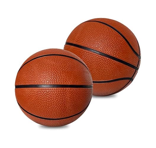 Botabee 5" Rubber Mini Basketballs (2-Pack) - Realistic Bounce and Grip for Indoor and Outdoor Play - Small Basketball for Kids - Durable and Fun, Perfect for Mini Hoops - Image 1