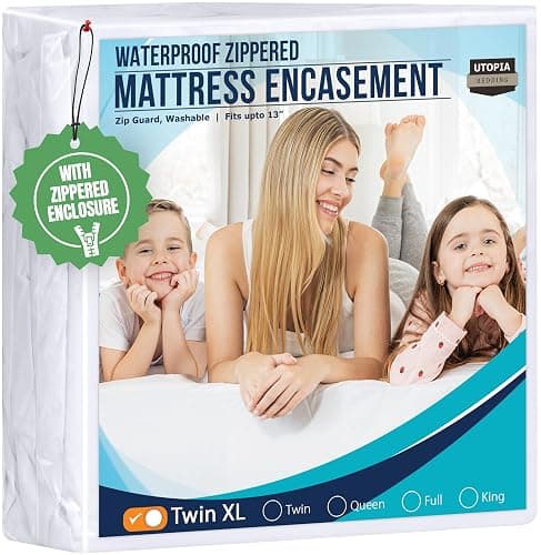 Utopia Bedding Mattress Protector Zippered Twin XL Size, 100% Waterproof Bed Bug and Dust Mite Proof Mattress Encasement, Absorbent 6 Sided Mattress Cover - Image 1