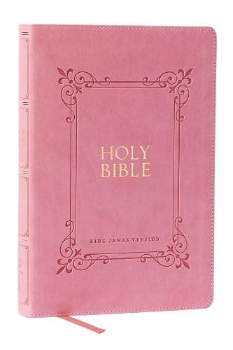 KJV Holy Bible: Large Print with 53,000 Center-Column Cross References, Pink Leathersoft, Red Letter, Comfort Print: King James Version - Image 1