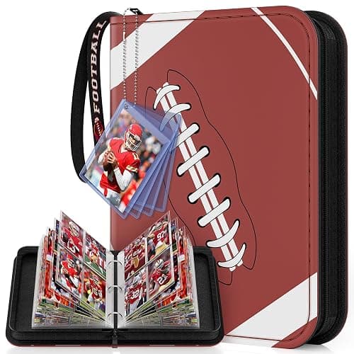 Mlikero 440 Pockets Football Card Binder, Sports Card Binder with Card Display Design, Premium Card Ablums with Sports Pattern Wristband Fit for Football Cards 2026 - Image 1