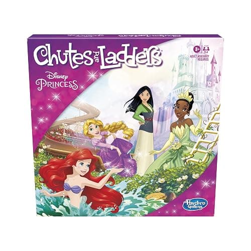 Hasbro Gaming Chutes and Ladders: Disney Princess Edition Board Game for Kids Ages 3 and Up, Preschool Game for 2-4 Players (Amazon Exclusive) - Image 1