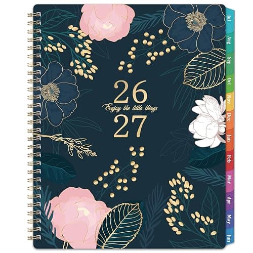 Planner 2026-2027 - Academic Planner 2026-2027, July 2026 - June 2027, Weekly & Monthly Planner, 8'' x 10", Calendar Planner, Colorful Monthly Tabs, Twin-wire Binding, Back Pocket, Holidays - Image 1
