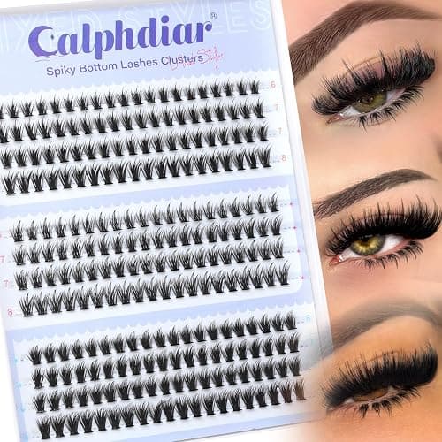 Spiky Bottom Lashes Individual Thick Volume Bottom Lash Clusters Manga Lower Eyelash Extensions 6-8MM Wispy Bottom Cluster Lashes 240pcs DIY Bottom Lash Extension at Home by calphdiar - Image 1