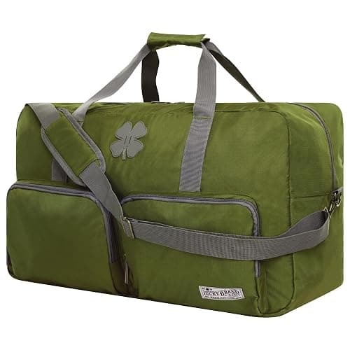 Lucky Travel Duffel Bags 85L, Gym Bag, Travel Bag & Large Duffle Bag for Men, Foldable Overnight Weekender Bags for Women & Men with Adjustable Shoulder Strap, Loden Green - Image 1