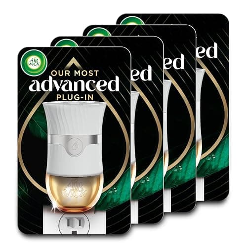 Air Wick Plug in Scented Oil Advanced Gadget, 4 Count, Room Freshener, Air Freshener, Essential Oils, White - Image 1