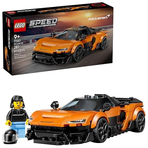 LEGO Speed Champions McLaren W1 Race Car Toy for Boys & Girls, Ages 9+ - Building Set for Pretend Play & Display w/1 Driver Minifigure - Gift Idea for Kids & Supercar Fans - 77257 - Image 1