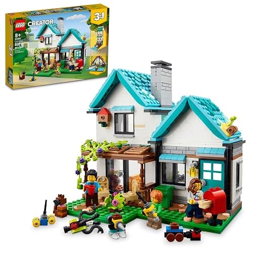 LEGO Creator 3 in 1 Cozy House Building Toys - Toy Figures & Pretend Play Playsets for Boys & Girls, Ages 8+ - 3 Building Options - Gift for Birthdays - 31139 - Image 1
