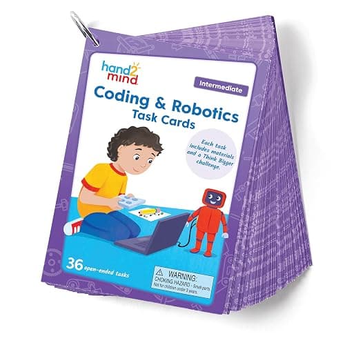 hand2mind Coding & Robotics Intermediate Task Cards, Coding for Kids 8-12, Computer Programming & Technology Toys for Kids, STEM Projects, STEM Activities for Classroom, Science Classroom Supplies - Image 1