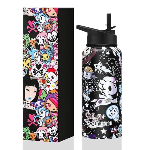 Tokidoki Unicorno 32OZ Water Bottle with straw Anime Cartoon Reusable Insulated Water Bottle Cup Tumbler with Leak Proof Flip for Outdoor Gym(space) - Image 1
