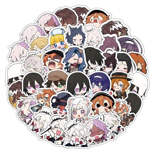66Pcs Bungo Stray Dogs Themes Waterproof Stickers for Water Bottle Cup Laptop Bike Skateboard Luggage Box Vinyl Graffiti Patches BRJKT - Image 1