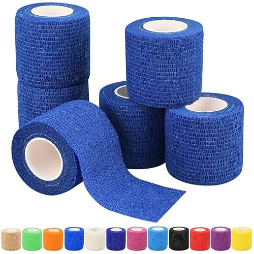6pcs 2in Self Adhesive Bandage Wraps, Vet Wraps, 12 Colors to Choose, 5 Yard Self Adherent Wraps for Sports, Wrist, Ankle and Swelling - Image 1