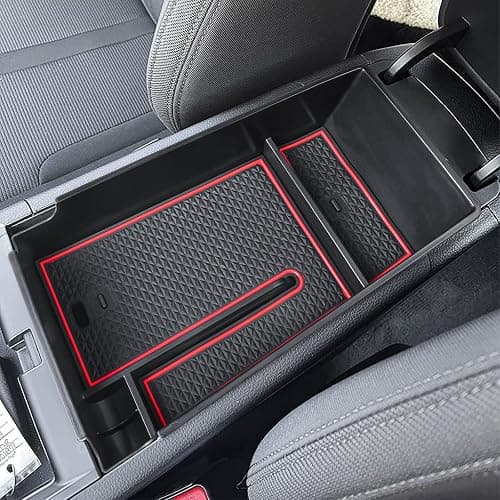 EDBETOS Center Console Organizer Tray Compatible with Kia K5 GT Line DL3 Accessories 2021-2023 2024 2025 2026 Interior Secondary Armrest Storage Box, ABS Material Insert Tray, Red Trim - Image 1