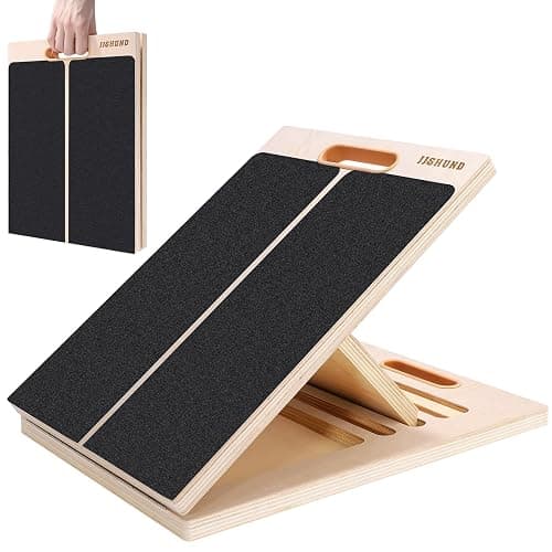 Slant Board for Calf Stretching, Adjustable Wooden Calf Stretcher Incline Board, Calf Stretch Board for Squats Leg Knees Heel Ankle Stretching - Image 1
