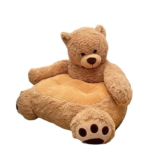amusediy as Comfortable as Bean Bag Chairs for Kids Toddler Couch,as Comfortable as a Rocking Chair Kids Chairs for Toddlers,Removable Filler,Machine Washable(Brown Bear) - Image 1