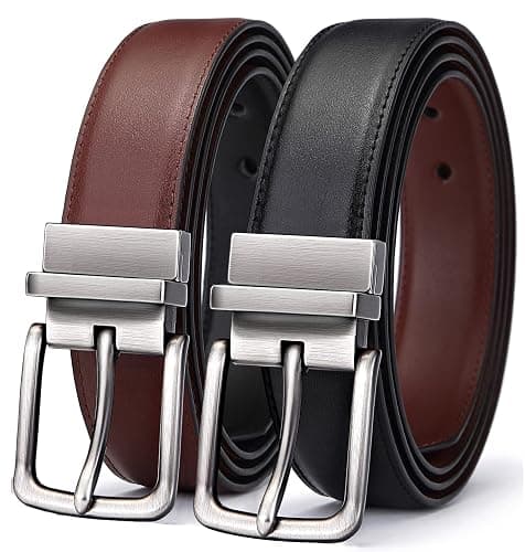 BULLIANT Men's Belt,Reversible Belt Adjustable For Gift Men 1.25”-Cut For Fit-2 Sides in 1 Belt(Not 2) - Image 1