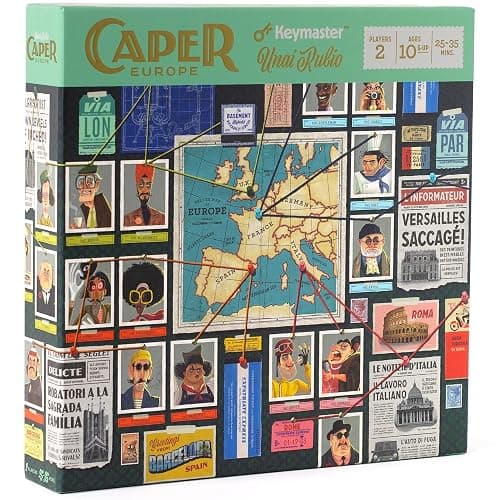 Caper Europe | Strategic Two-Player Board Game for Ages 10+ | Fast-Paced Card Drafting Heist Across Europe | Travel-Friendly Box with Stunning Art | Perfect for Couples and Family Game Night - Image 1