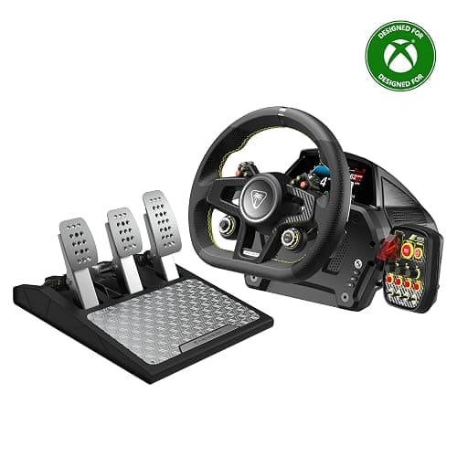 Turtle Beach VelocityOne Race Wheel & Pedal System Licensed for Xbox Series X|S, Xbox One, Windows PCs – 7.2Nm Direct Drive Force Feedback, 3 Pedals & Magnetic Paddle Shifters, Hall Effect Sensors - Image 1