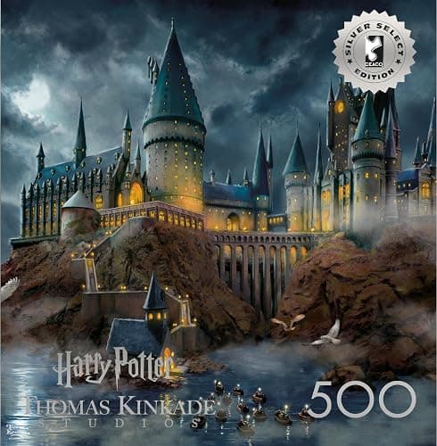 Buffalo Games - Harry Potter Thomas Kinkade - 500 Piece Puzzle for Adults | Silver Select, Officially Licensed, Recycled Board, Finished Size 21.25 x 15 in, Includes Poster, Giftable Drawer Box - Image 1