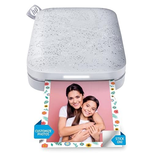 HP Sprocket 2x3 (5.1x7.5 cm) Instant Smartphone Photo Printer, Portable Color Wireless Mobile Printer, Zink Sticky-Back Photos, Print from App on Compatible iOS & Android Devices with Bluetooth, White - Image 1