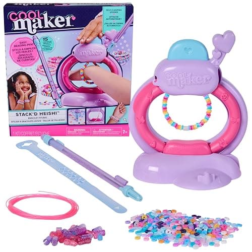 Cool MAKER, Stack’d Heishi Studio Bracelet Making Kit with Easy Beading Pen & over 1200 Beads for Bracelets, Makes 15, Arts and Crafts Kids Toys for Girls Ages 7 and up - Image 1