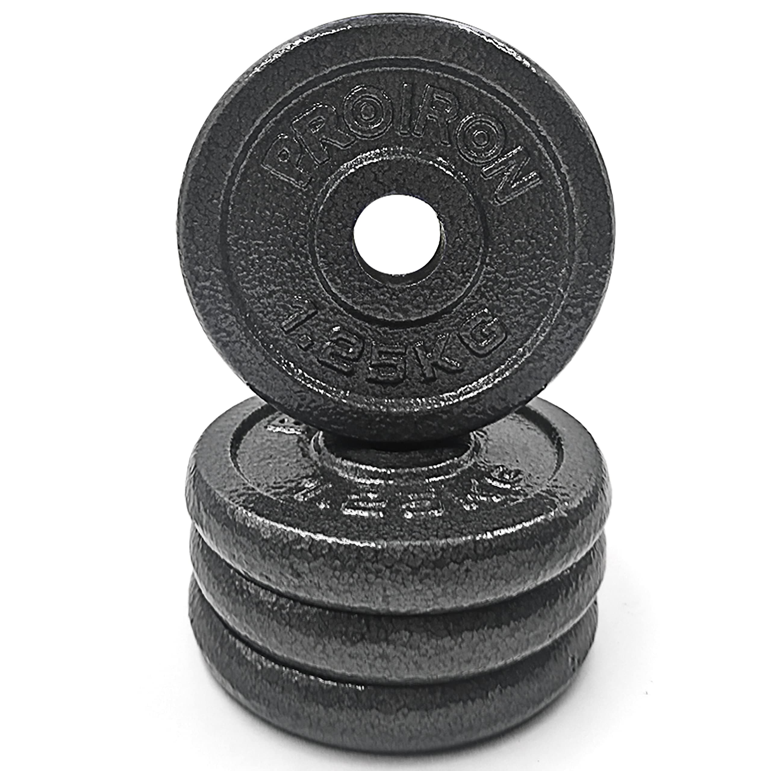 PROIRON Cast Iron Weight Plates Set 1.25kg,2.5kg,5kg,10kg (Choice of Sizes) for 1" Dumbbell Handle Bar - Image 1