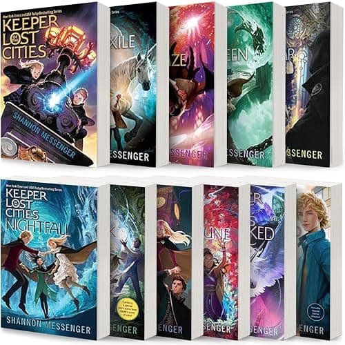 Keeper of the Lost Cities Series. Set of 11 Books. Keeper of the Lost Cities, Exile, Everblaze, Neverseen, Lodestar (Reprint) , Nightfall, Flashback, ... 8.5, Unraveled Book 9.5, by Shannon Messenger - Image 1