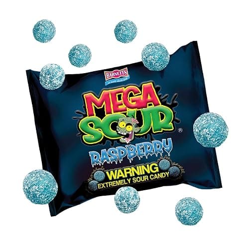 Barnetts Mega Sour Raspberry Candy 104g – Handmade British Hard Sweets – Extreme Sour Candy Challenge – Retro Party Bag & Gift Hamper Treats - Image 1